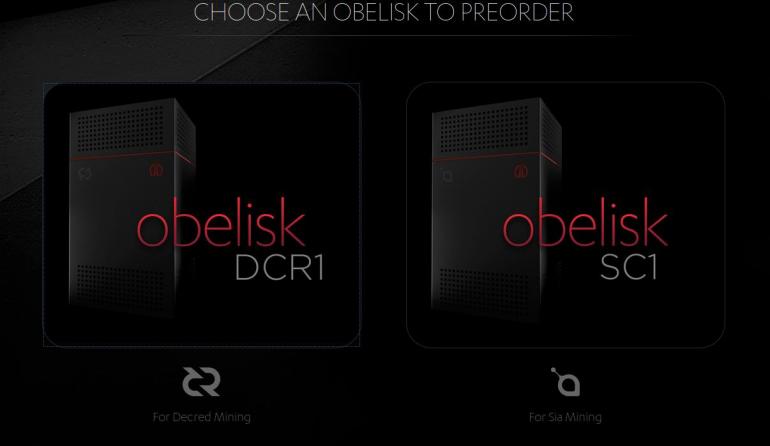 Obelisk's First ASIC Miner for Decred (DCR) On Pre-Sale For $2,499